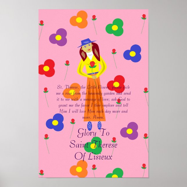 Póster Gloria A Santa Teresa De Lisieux (Frente)