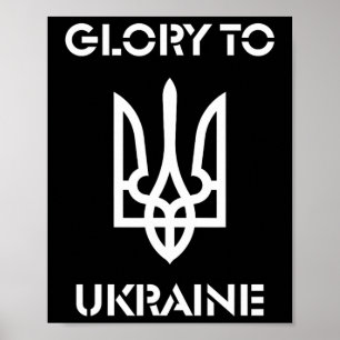 Póster Gloria a Ucrania Escudo de armas inspirado en Zele