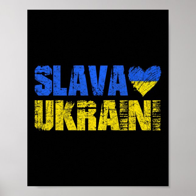 Póster Gloria a Ucrania Slava Ukraini (Frente)