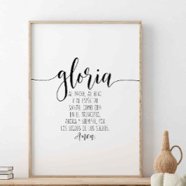 Póster Gloria Al Padre, Al Hijo Y Al Espíritu Santo