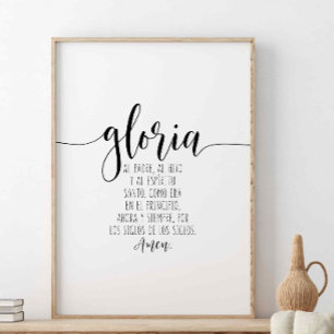 Póster Gloria Al Padre, Al Hijo Y Al Espíritu Santo