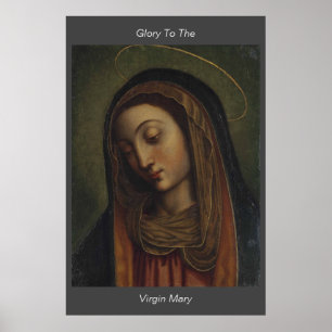 Póster gloria al poster de la Virgen María