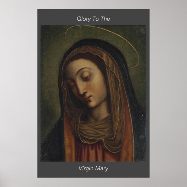 Póster gloria al poster de la Virgen María (Frente)