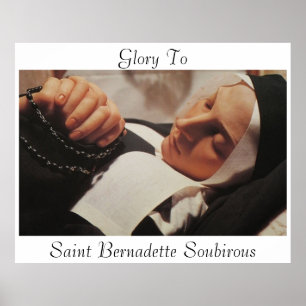 Póster Gloria al santo Bernadette Soubirous