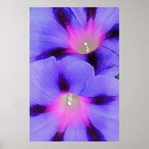 Póster Gloria artística morada morada y rosa