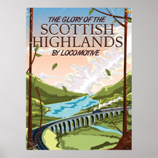 Póster Gloria de las tierras altas de Escocia