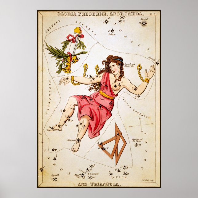 Póster Gloria Frederici, Andromeda y Triangula (Frente)
