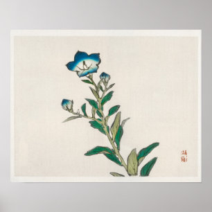 Póster Gloria matutina de Kōno Bairei (1844-1895)