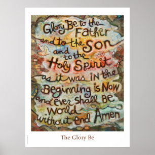Póster Gloria sea poster de oración en aula católica