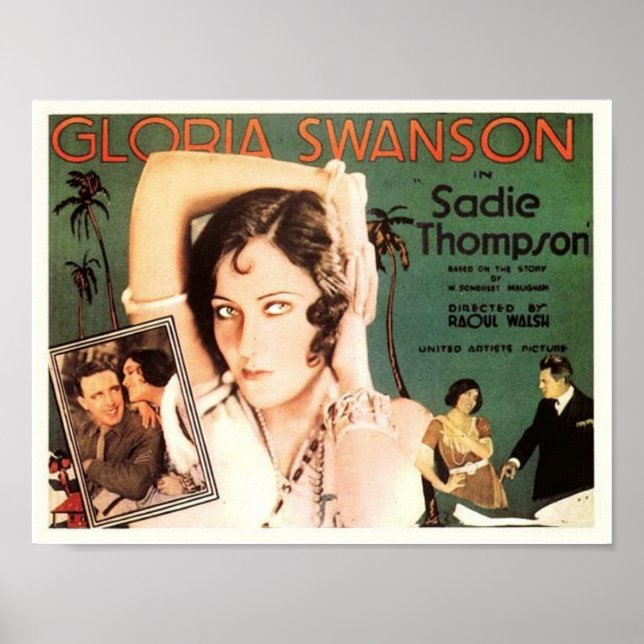 Póster Gloria Swanson en "Sadie Thompson" (Frente)
