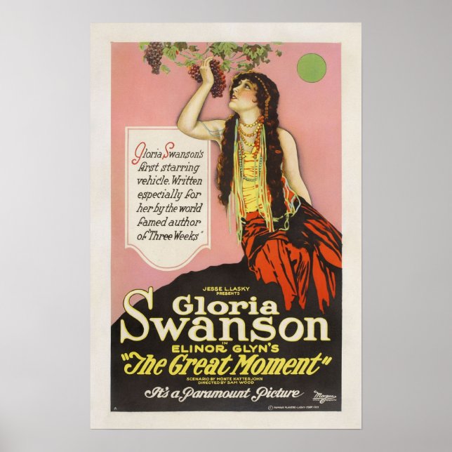 Póster Gloria Swanson Jesse Lasky Poster de cine (Frente)