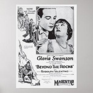 Póster Gloria Swanson, poster de cine añejo de 1922