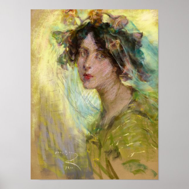 Póster Glorias de la mañana, 1911, de Alice Pike Barney (Frente)