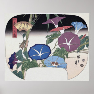 Póster Glorias de la mañana, Hiroshige, Ukiyo-e