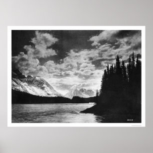 Póster Gloriosas Montañas Alaska 1920