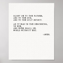 Póster Glory Be Prayer Poster