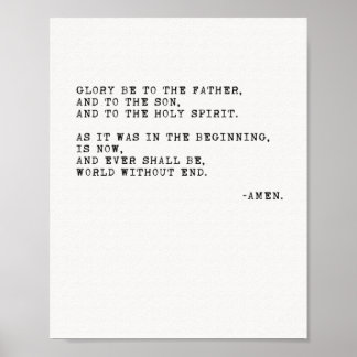 Póster Glory Be Prayer Poster