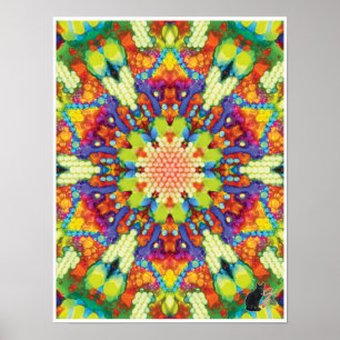 Póster Glory Kinetic Collage Kaleidoscope Poster