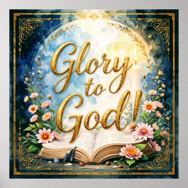 Póster Glory to God - Inspirational artwork #1 (Frente)
