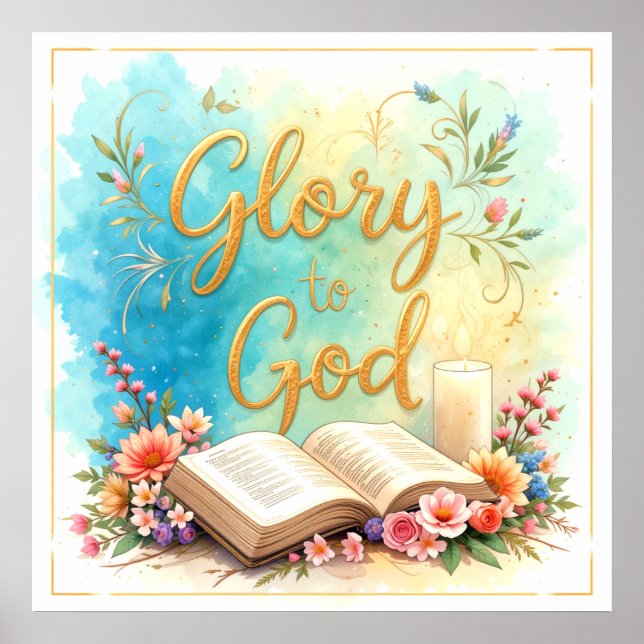 Póster Glory to God - Inspirational artwork #2 (Frente)