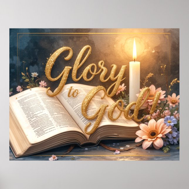Póster Glory to God - Inspirational artwork #3 (Frente)