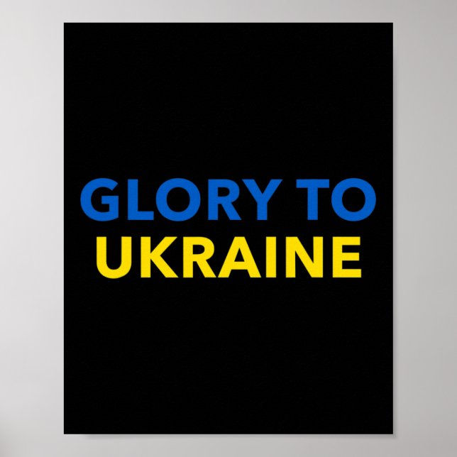 Póster Glory To Ukraine - Slava Ukraini  (Frente)