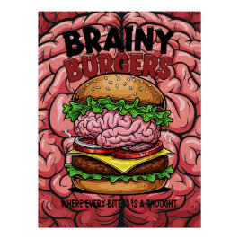 Póster Glosado de Brainy Burgers