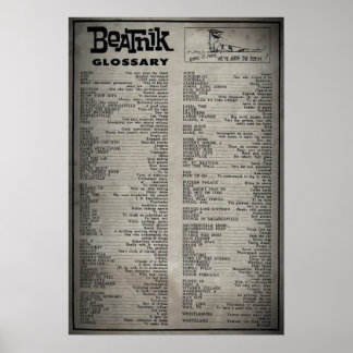 Póster Glosario Beatnik (poster)