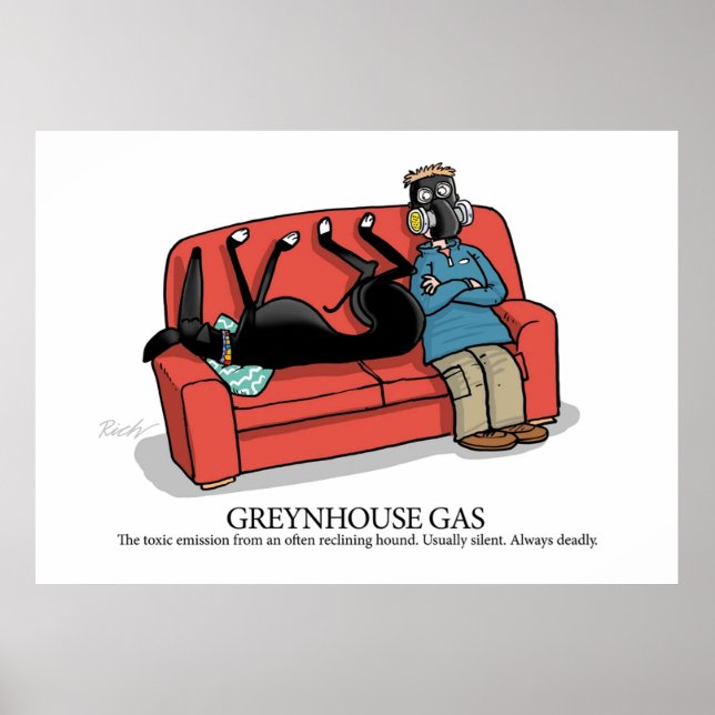 Póster Glosario Greyhound Greynhouse Gas (Frente)