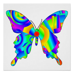 Poster Glosófico de mariposa de verano