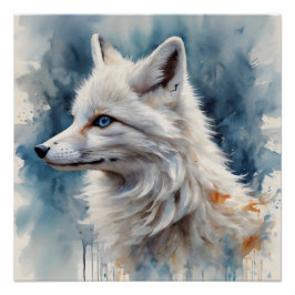 Poster Glosófico del Fox Ártico no 1