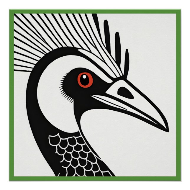 Poster Glossy Cassowary (Anverso)