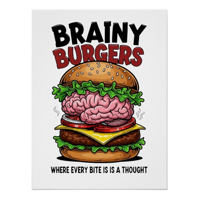 Póster Glossy de Brainy Burgers (Anverso)