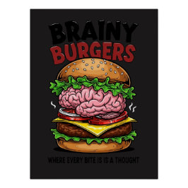 Póster Glossy de Brainy Burgers