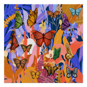 Poster Glossy de mariposa