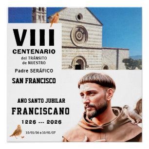 Póster Glossy de San Francisco de Asís