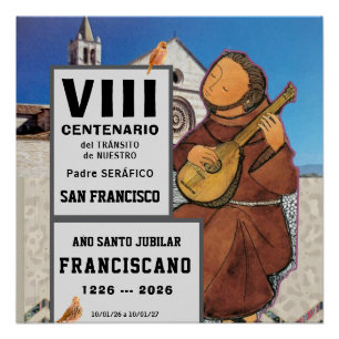 Póster Glossy de San Francisco de Asís