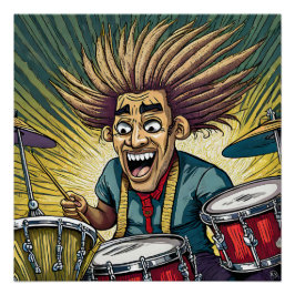 Poster Glossy Drummer