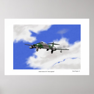 Póster Gloster Meteor "Enfoque final"