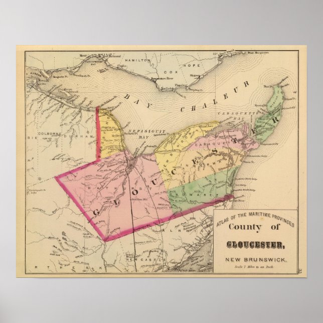 Póster Gloucester Co., NB (Frente)