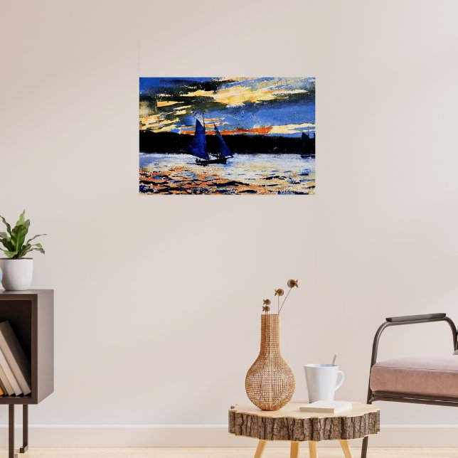 Póster Gloucester Sunset pintura de Winslow Homer (Salón 3)