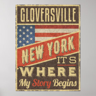 Póster Gloversville Nueva York
