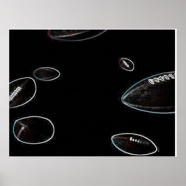 Póster Glowing Effect Football Poster (Frente)