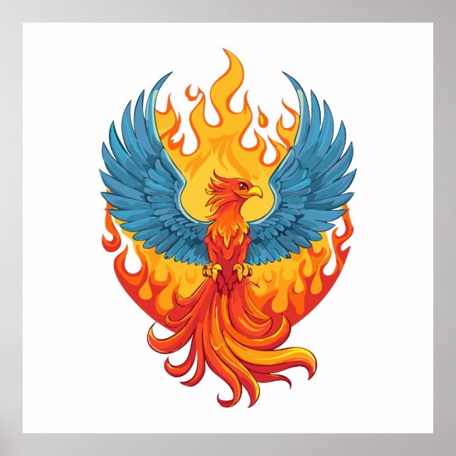 Póster Glowing mythological Fantasy Phoenix Bird (Frente)