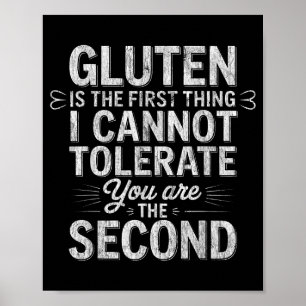 Póster Gluten lo primero que no puedo tolerar vintage