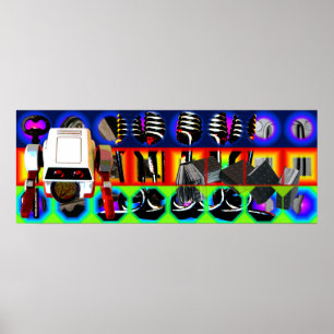 Póster GMT 24 Heures Project Pop Psychedelic Frame Poster