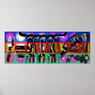 Póster GMT 24 Heures Project Pop soft Psychedelic Frame P