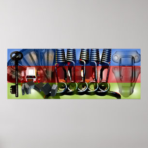 Póster GMT 24 Rutas del proyecto Colores de gradiente del