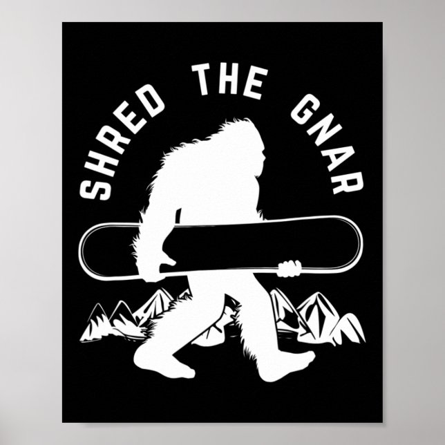 Póster Gnar Sasquatch Snowboa (Frente)