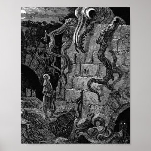 Póster Gnarled Monster By Gustave Dore